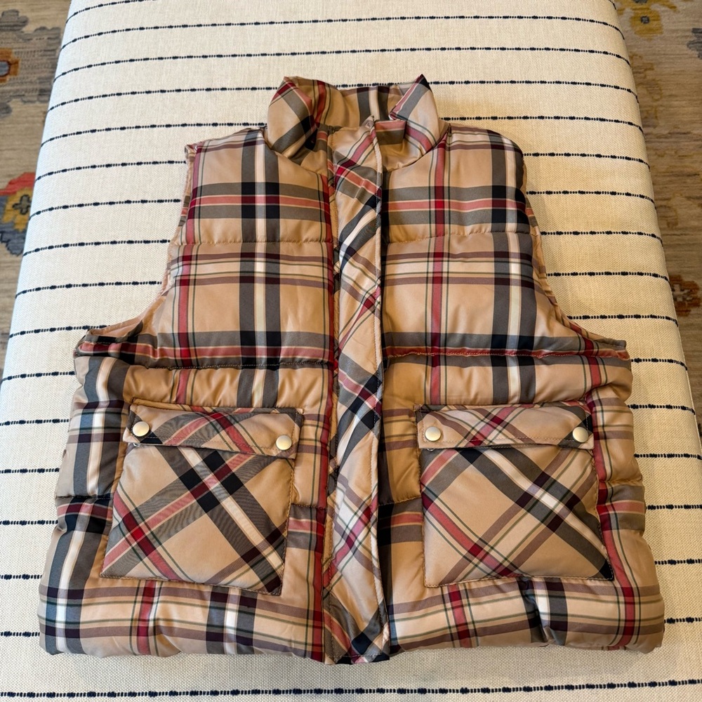 JODIFL Multicolor Plaid Puffer Vest